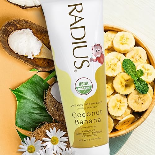 Miniatura 6 de RADIUS USDA Organic Kids - Pasta de dientes de 3 onzas no tóxica sin químicos sin gluten diseñada para mejorar la salud de las encías para niños de