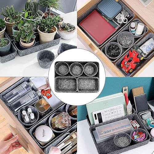 Miniatura 8 de 8 organizadores de cajones, separadores, caja de almacenamiento, contenedores de almacenamiento de fieltro, contenedores de herramientas, cesta de