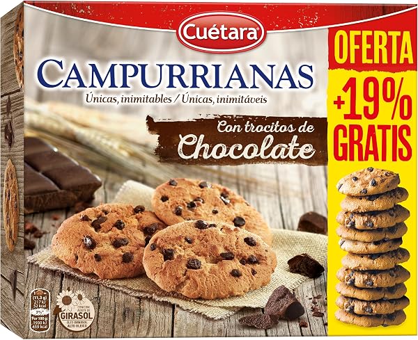Campurrianas con Pepitas Chocolate 350g + 19% GRATIS - 1