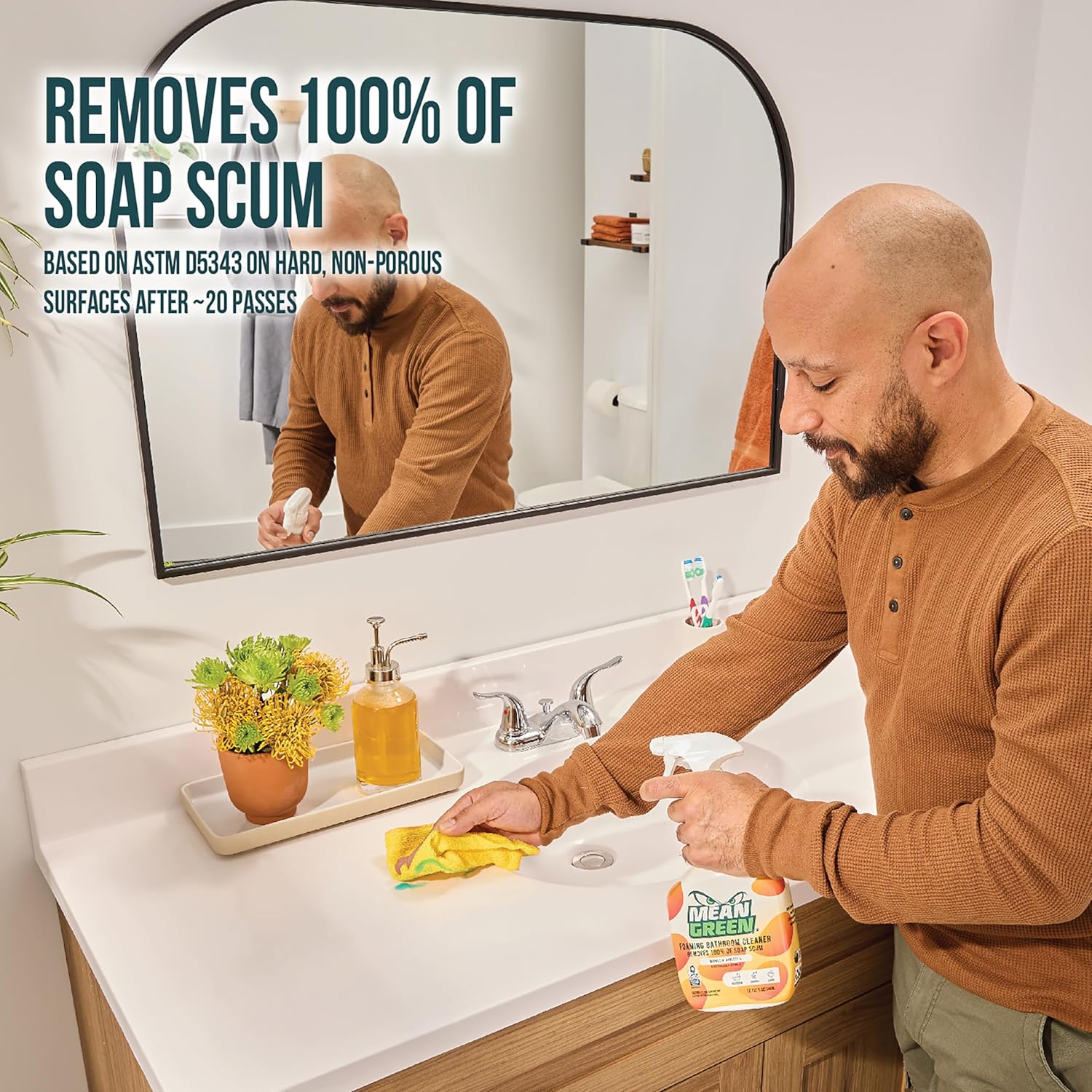 Mean Green Non-Concentrated Ready-to-Use Bathroom Cleaner, Tropical Breeze, 32 Ounce, 6 Pack