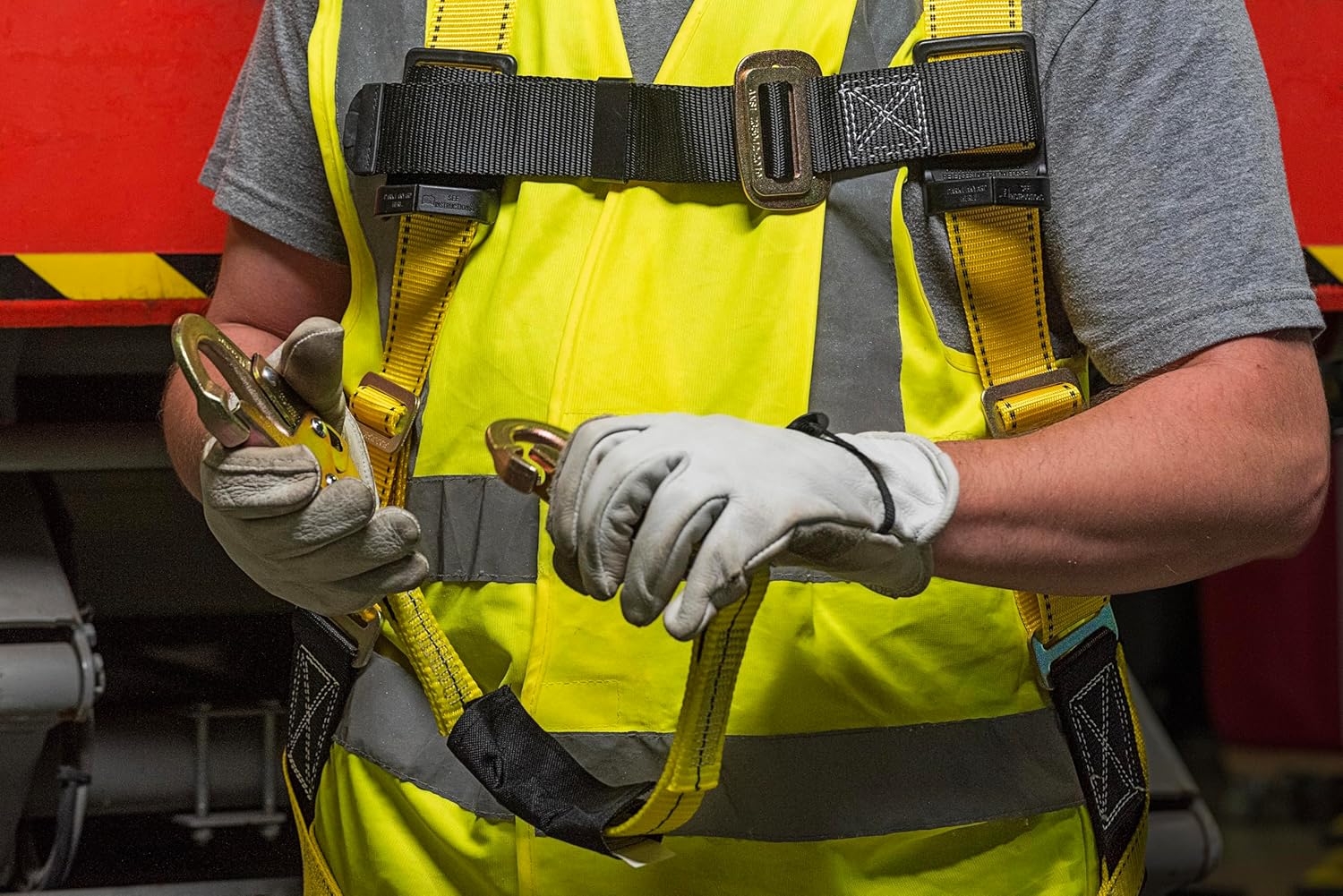 Guardian 01250 Non-Shock-Absorbing Lanyard - 2 ft | Self Locking Steel Hooks | ANSI and OSHA Compliant