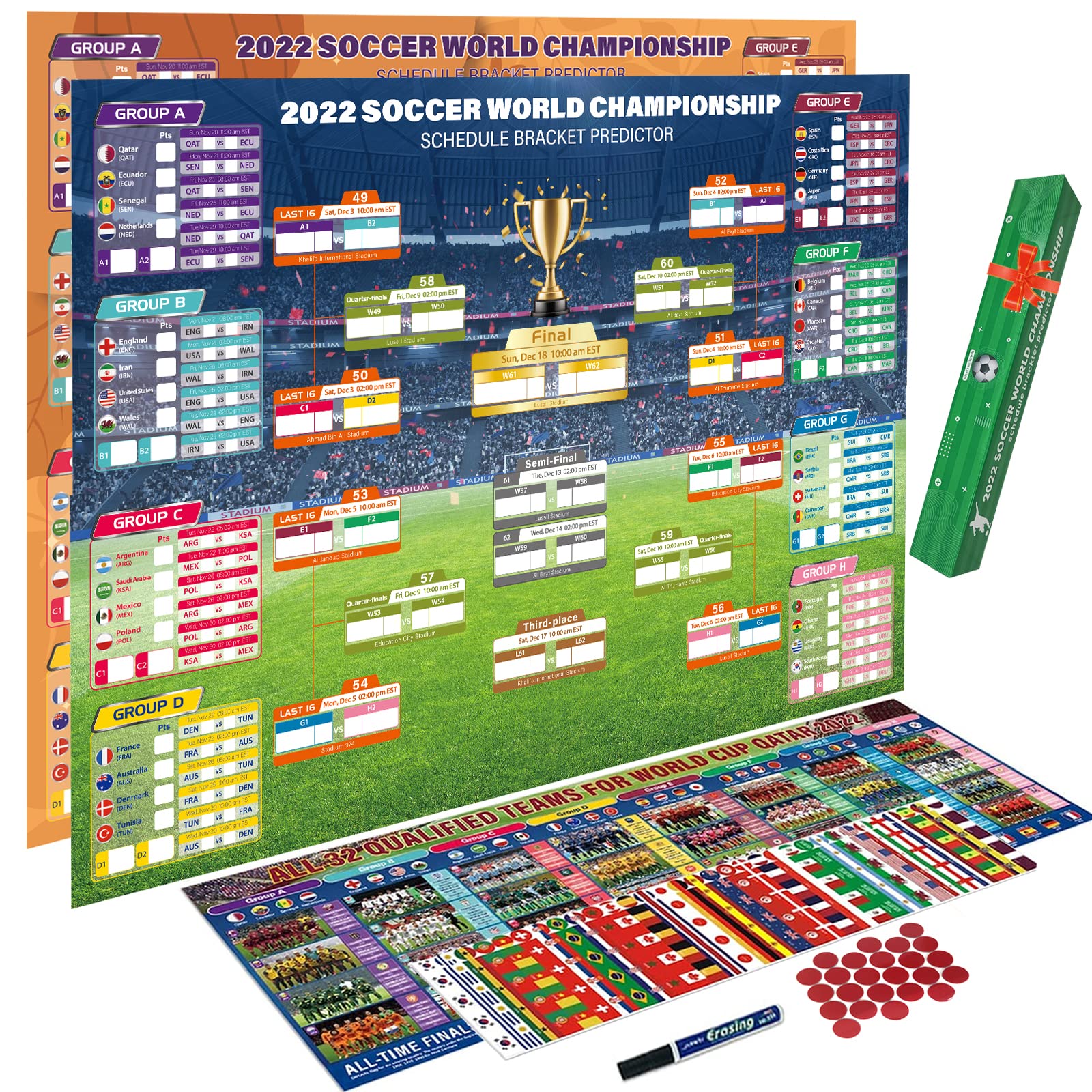 Fixture Poster World Cup 2025 Soccer Club Schedule Poster - A1 Size Tournament Wall ...