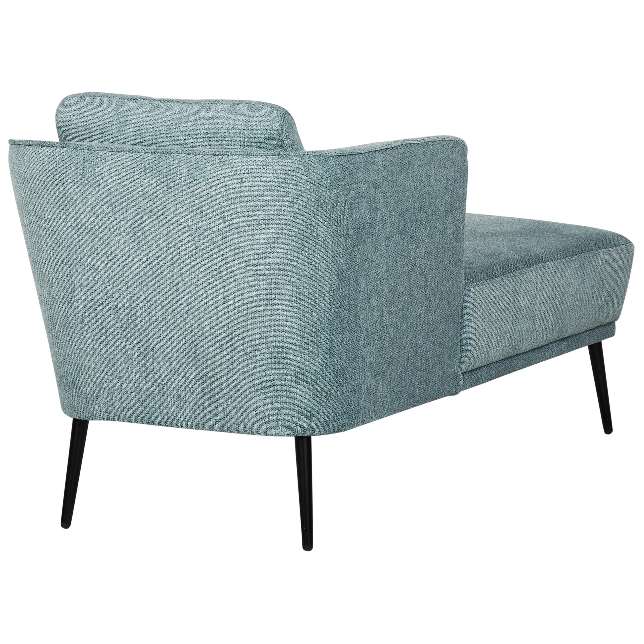 Beliani Chaise Longue à Droite avec Coussin Méridienne de Salon en Tissu Bleu Artheze