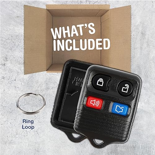 Miniatura 2 de keylessoption sólo el caso Keyless Entry Remote Key Fob Shell Negro
