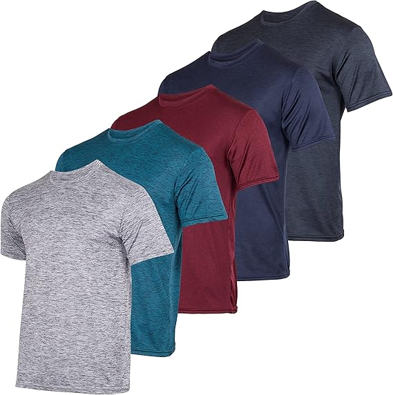 Real Essentials Men's Moisture Dry-Fit T-Shirt