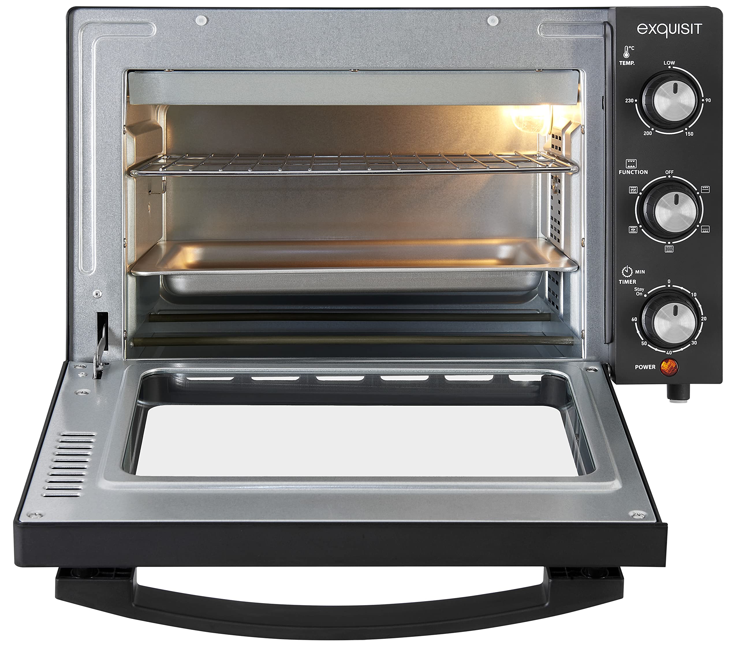 Exquisit 3302 MO 3301 sw, Acero Inoxidable