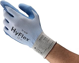 Ansell HyFlex Cut Resistant Work Gloves for Men and Women in Blue, XX-Large, 12 Pairs