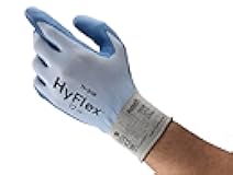 HyFlex Cut Resistant Work Gloves for Men and Women in Nylon, Extra Thin, Working Glove for Mechanics, Automotive, Industrial or Home-Improvement Environment, Blue, Large, 12 Pairs