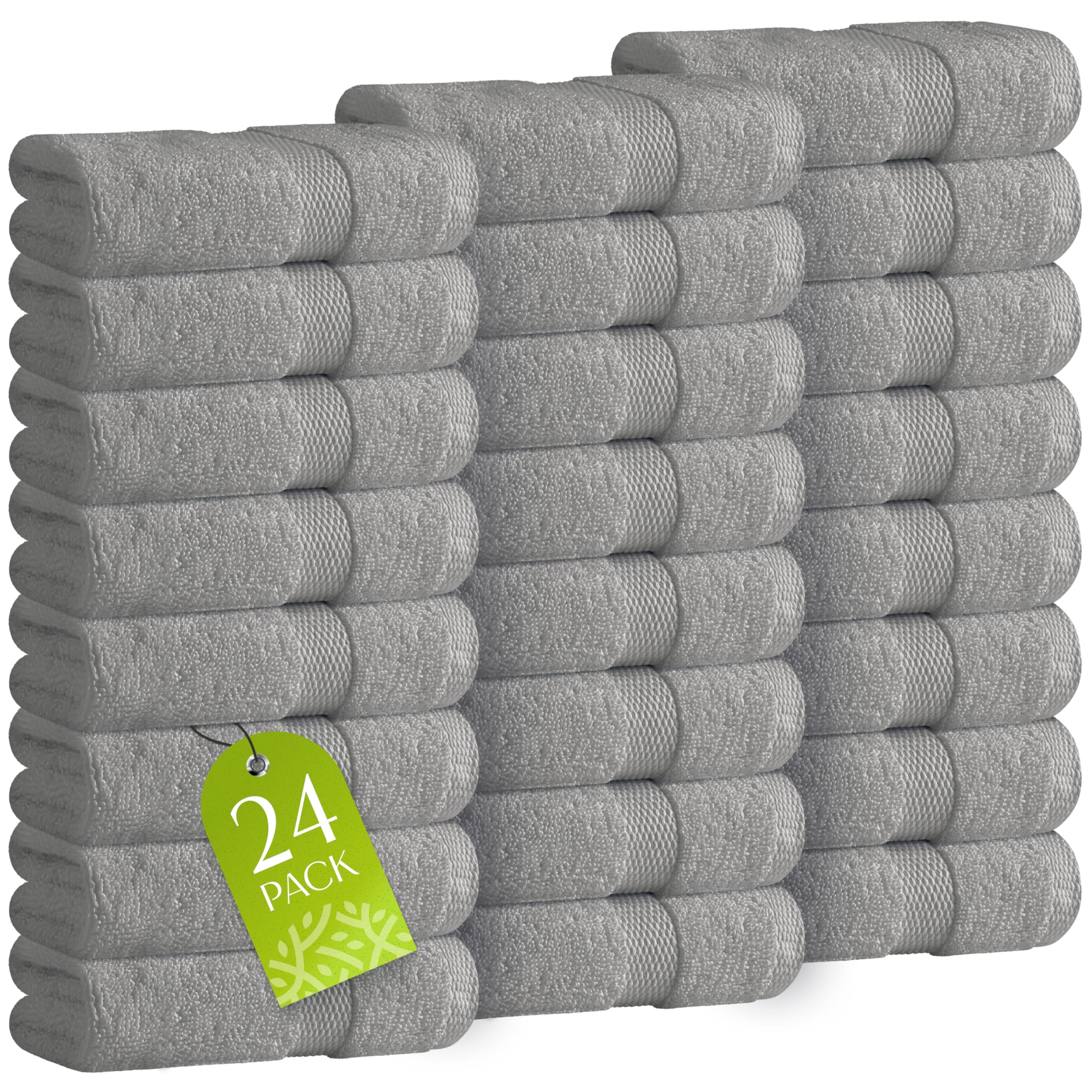 Wealuxe White Bath Towel Set - 6-Piece Absorbent Cotton -11