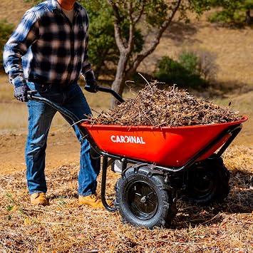 Electric Utility Cart 40V Battery-Powered Wheelbarrow 570-lb. Bucket Capacity