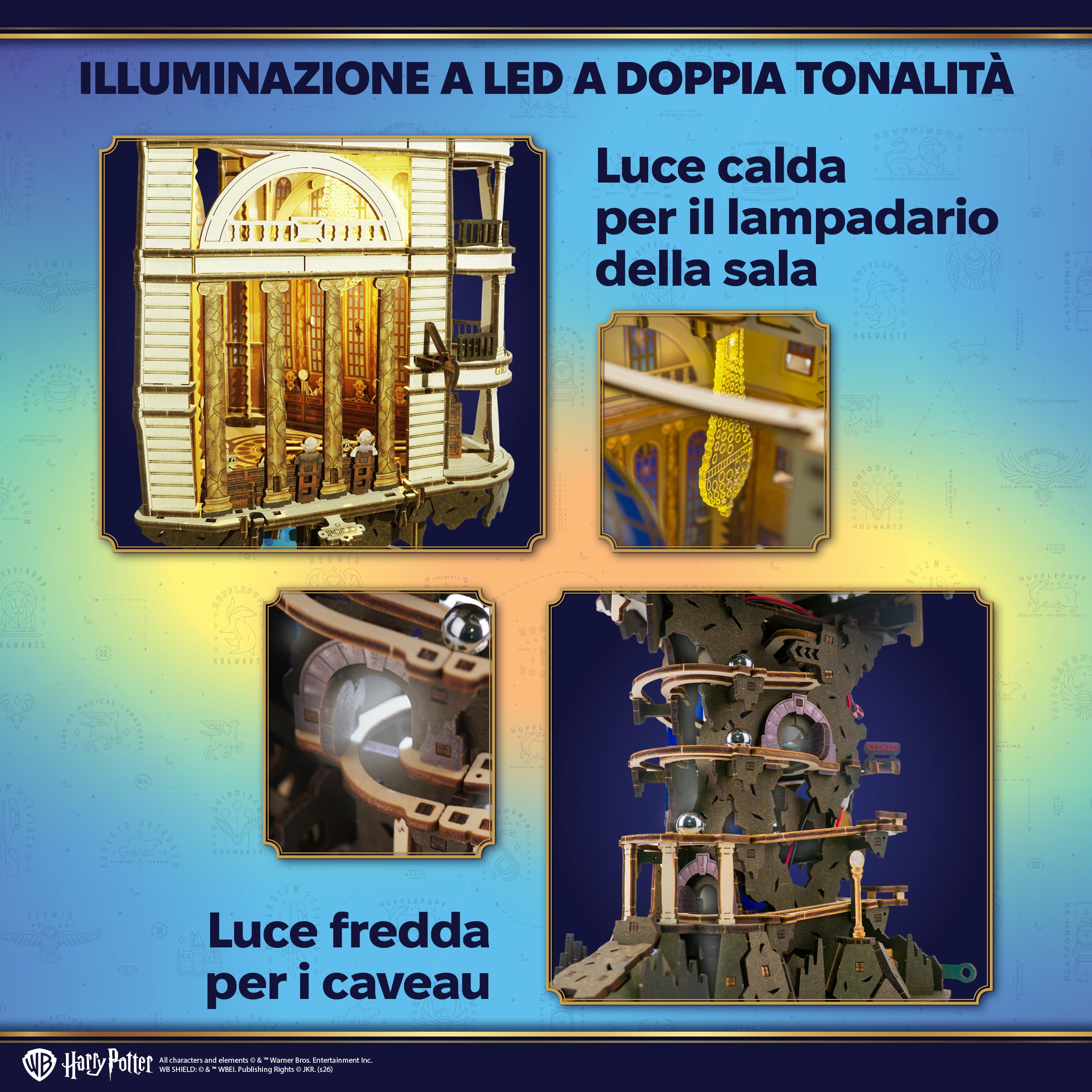 UGEARS Harry Potter Banca dei Maghi Gringott – Pista da Biglie Puzzle 3D in Legno, Modellismo da Costruire Adulti, Modellini da Costruire per Adulti, Rompicapo in Legno, Costruzioni, Hobby Creativi