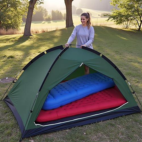 Miniatura 3 de XL Tienda de campaña para 1 persona, ligera, impermeable, para mochileros, con lluvia resistente a la intemperie y bolsa de transporte, refugio