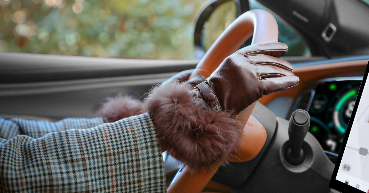 GSG Womens Luxury Italian Genuine Nappa Leather Gloves Fashion Fur