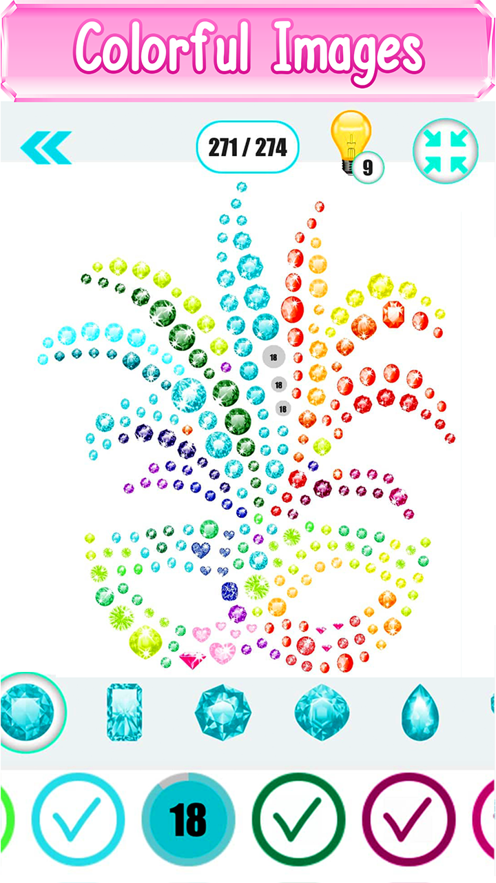 Diamond Art Glitter Color By Number Gems Art Free App on Amazon Appstore