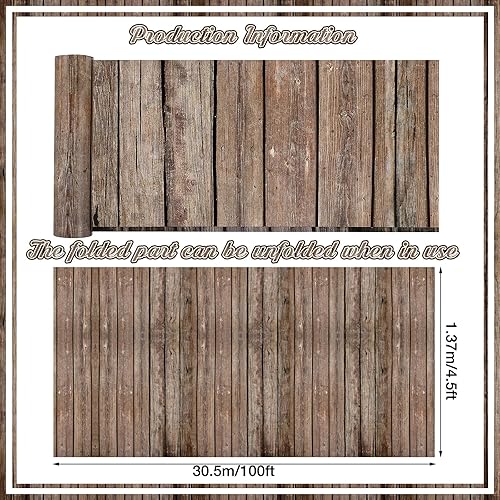 Miniatura 9 de Mantel de plástico para fiesta de vaquero occidental, cubierta de plástico para fiesta de vaquero, cubierta de mesa de madera salvaje oeste, puerta