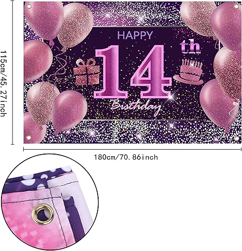 Vista 60 de Decoraciones de cumpleaños número 15 para niñas, pancarta de feliz cumpleaños, decoraciones rosas para una fiesta de cumpleaños telón de fondo