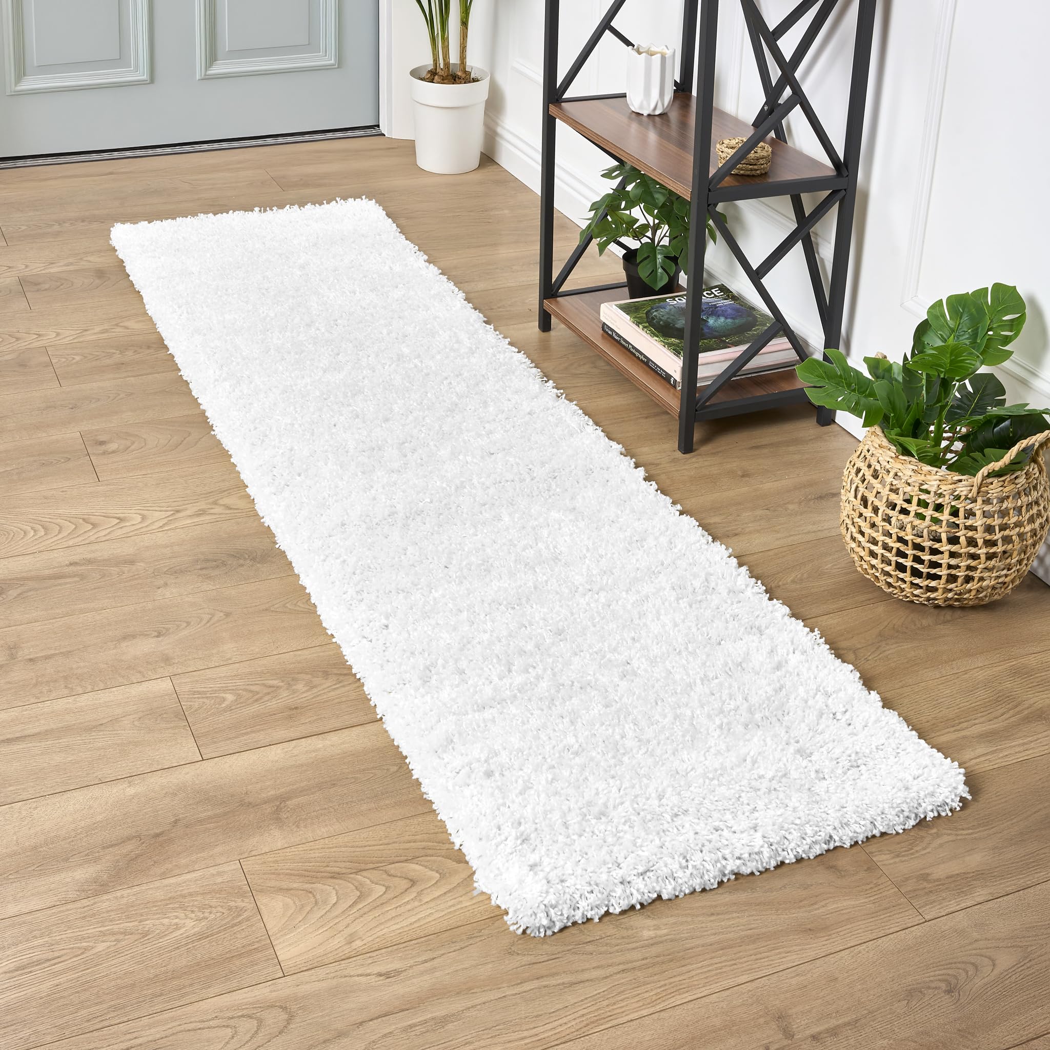 Bravich Navy Blue Shaggy Rug 80 x 150cm (2'7" x 4'11") 5cm Pile Medium Thick Fluffy Living Room Hessian Backed Washable — view 75