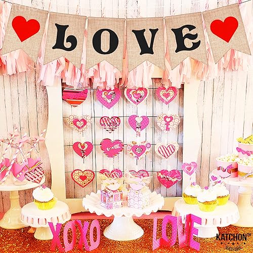 Miniatura 5 de Cartel de amor grande para decoración del día de San Valentín, 10 pies, sin bricolaje, pancarta del día de San Valentín para decoración del día de