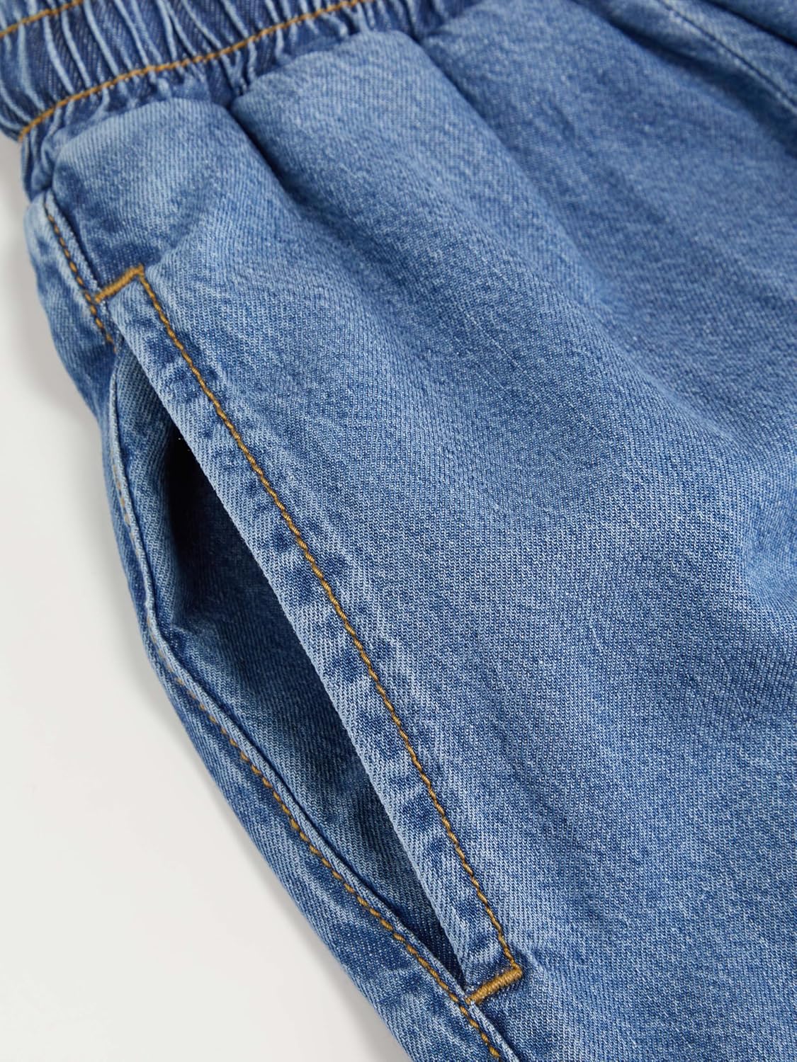 CIDER Denim Jeans Mid Rise Drawstring Ruched Wide Leg Jeans Casual Outfits