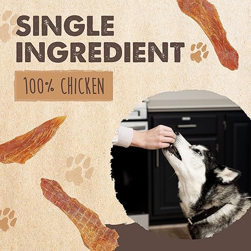 Miniatura 8 de Mighty Paw Naturals Chicken Jerky Dog Treats Cecina de pollo para razas pequeñas, medianas y grandes. Golosinas naturales para perros. Golosinas