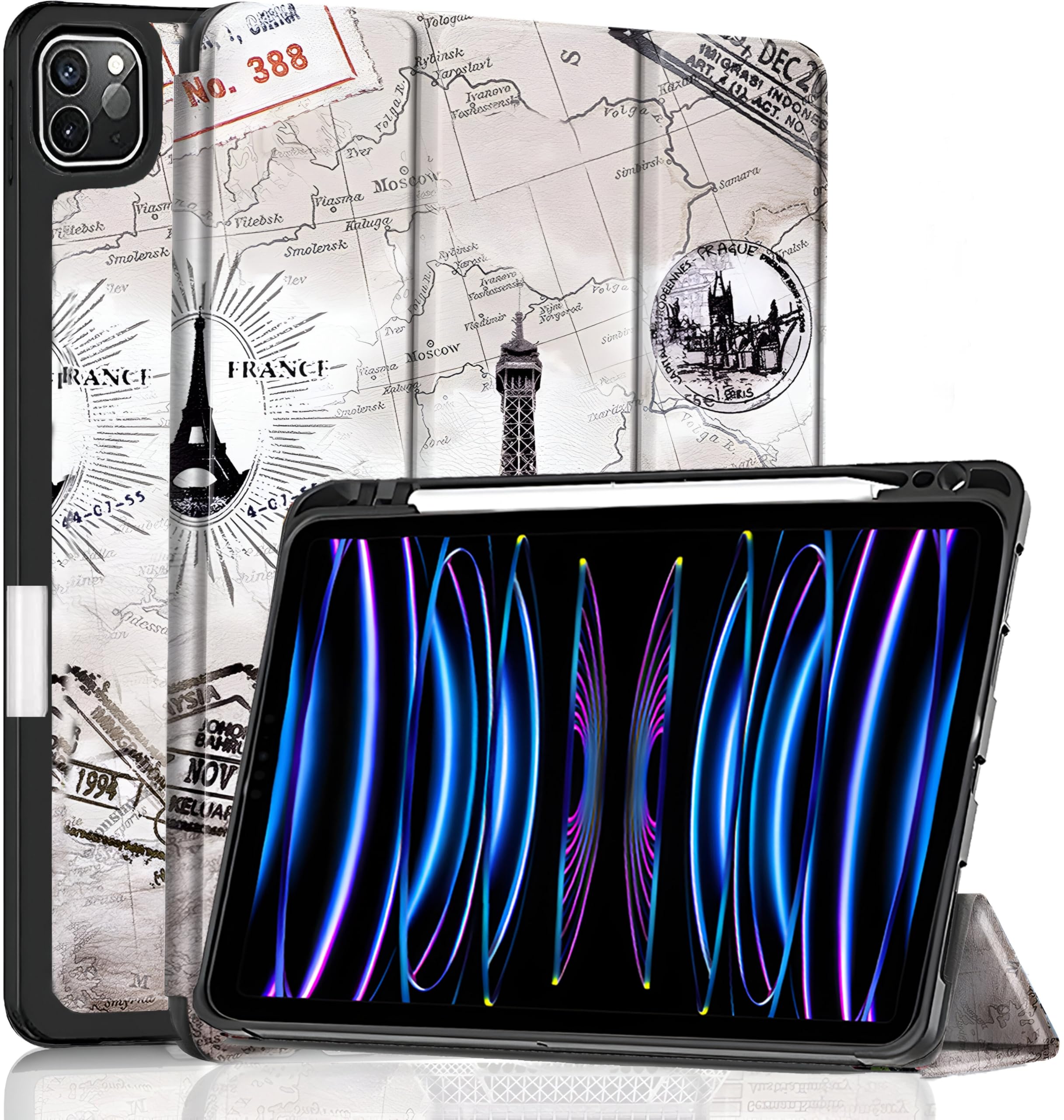 ProElite Smart Case for iPad Pro 11 inch 2022/2021 4th/3rd Gen [Auto Sleep/Wake Cover] [Pencil Holder] [Soft Flexible Case] Recoil Series, Dark Blue — Amazon image 18