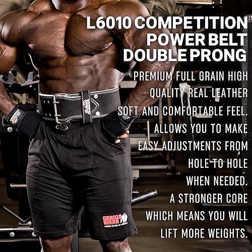 Miniatura 6 de Schiek Sports Leather 6010 Competition Power Lifting Belt - Cinturón de gimnasio de cuero de gamuza de 0.354 in - Cinturón de levantamiento de pesas