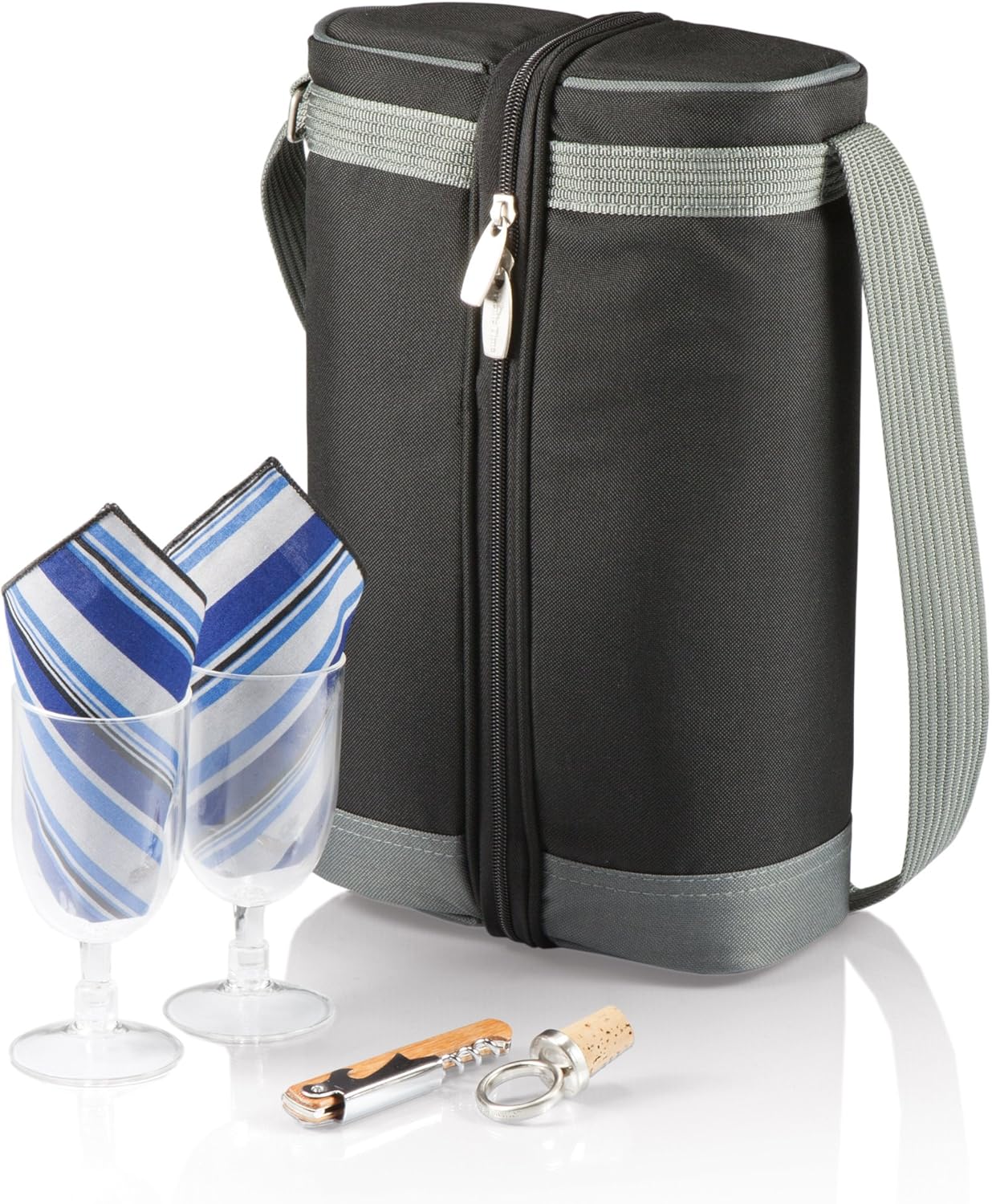 Legacy-A Picnic Time Brand Estate Insulated Wine Tote with Service for 2 : Patio, Lawn & Garden