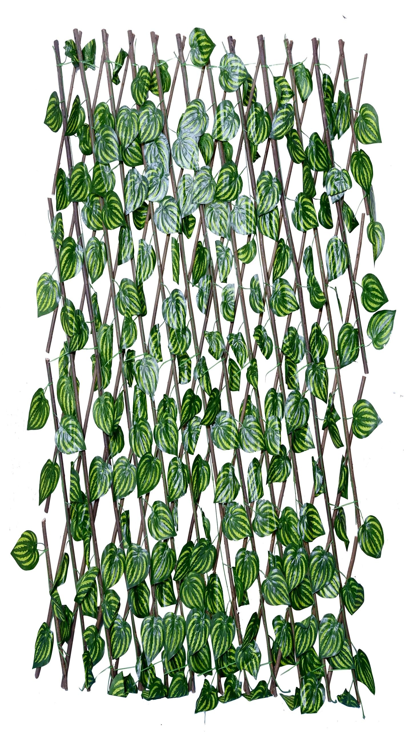 KAYKON Expandable Grass Fence Artificial Hedge Green Wall Leaves Garden Balcony Wall Decor Expandable to 5 Feet/60 inch/150cm-picture-30