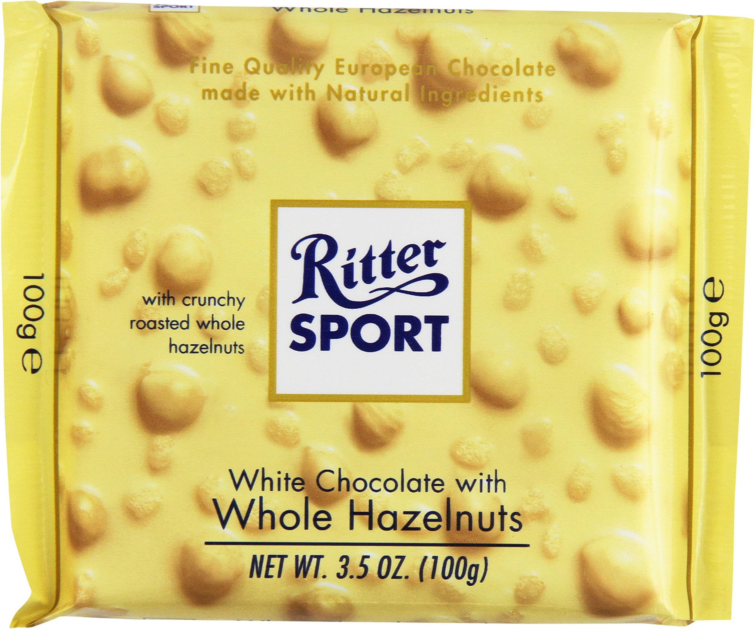 White Chocolate with Whole Hazelnuts, 3.5 Ounce (Pack of 10)