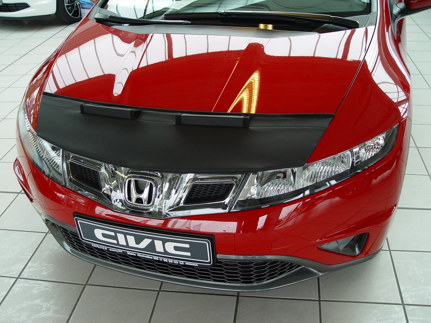 Hood Bra Front End Nose Mask Compatible with Honda Civic Europe 2006-2012 Bonnet Bra STONEGUARD Protector Tuning