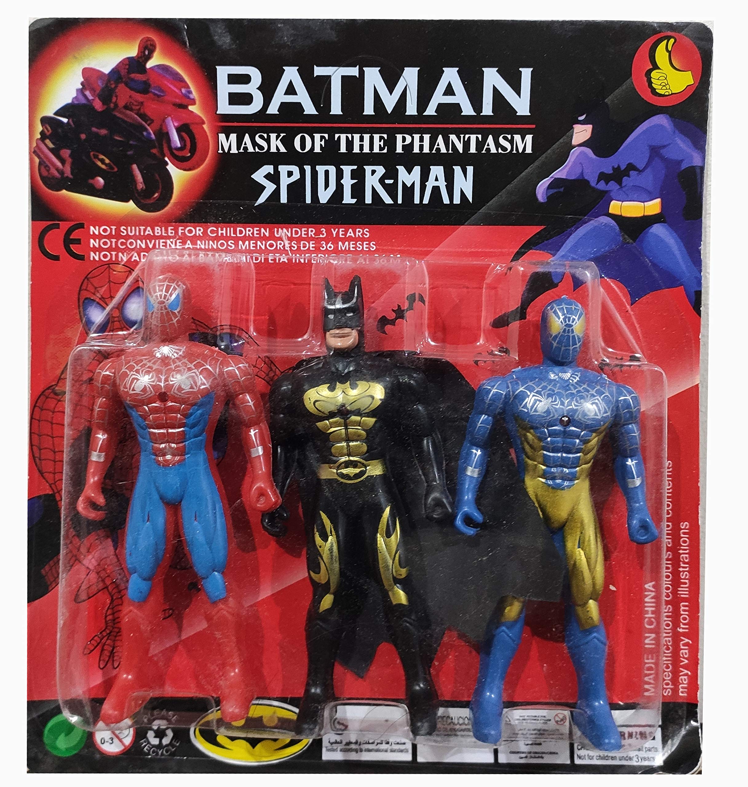 Sharvilsons Super Hero teamset Avengers with LED Light on Chest Spiderman and Blue Spiderman and 1 More Marvel avengure Action Figure [Multicolour] (B094H2NCJN) Amazon Price History, Amazon Price Tracker