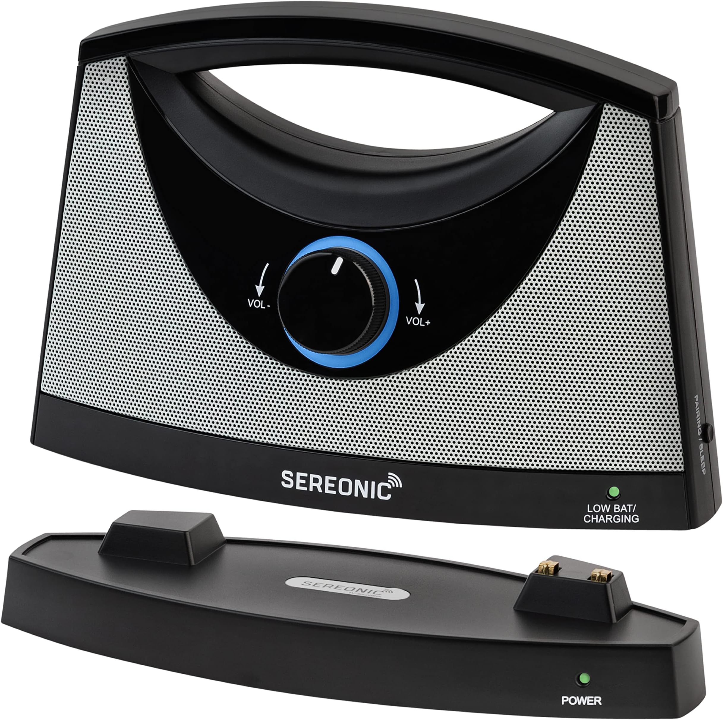 SEREONIC Portable Wireless Speakers for Smart TV - Ideal for TV Watching Without The Blaring Volume - Designed for Hard of Hearing, Elderly, and Seniors - 100ft Range (Renewed), Classic