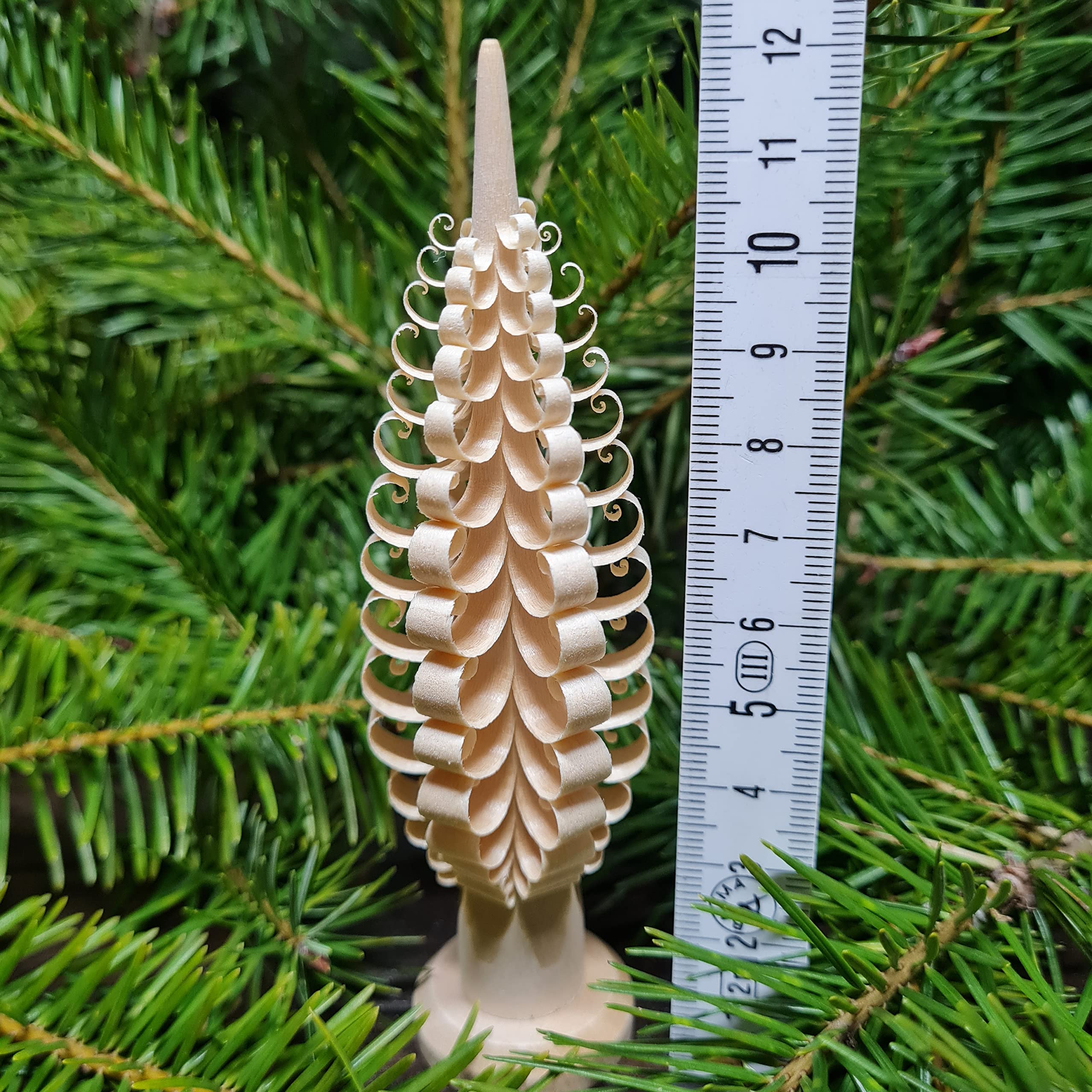 Spanbaum Set 6 Bäume in den Größen 3x8cm 2x10cm 1x12cm Baum aus Holz Weihnachtsdeko Erzgebirge Handarbeit Holzkunst Buettner