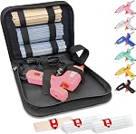 MONVICT Hot Glue Gun Kit, Mini Pink Glue Gun with Carrying Case,20 Pcs Premium Glue Sticks, 10 Pcs Wood Craft Sticks, Fast Preheating
