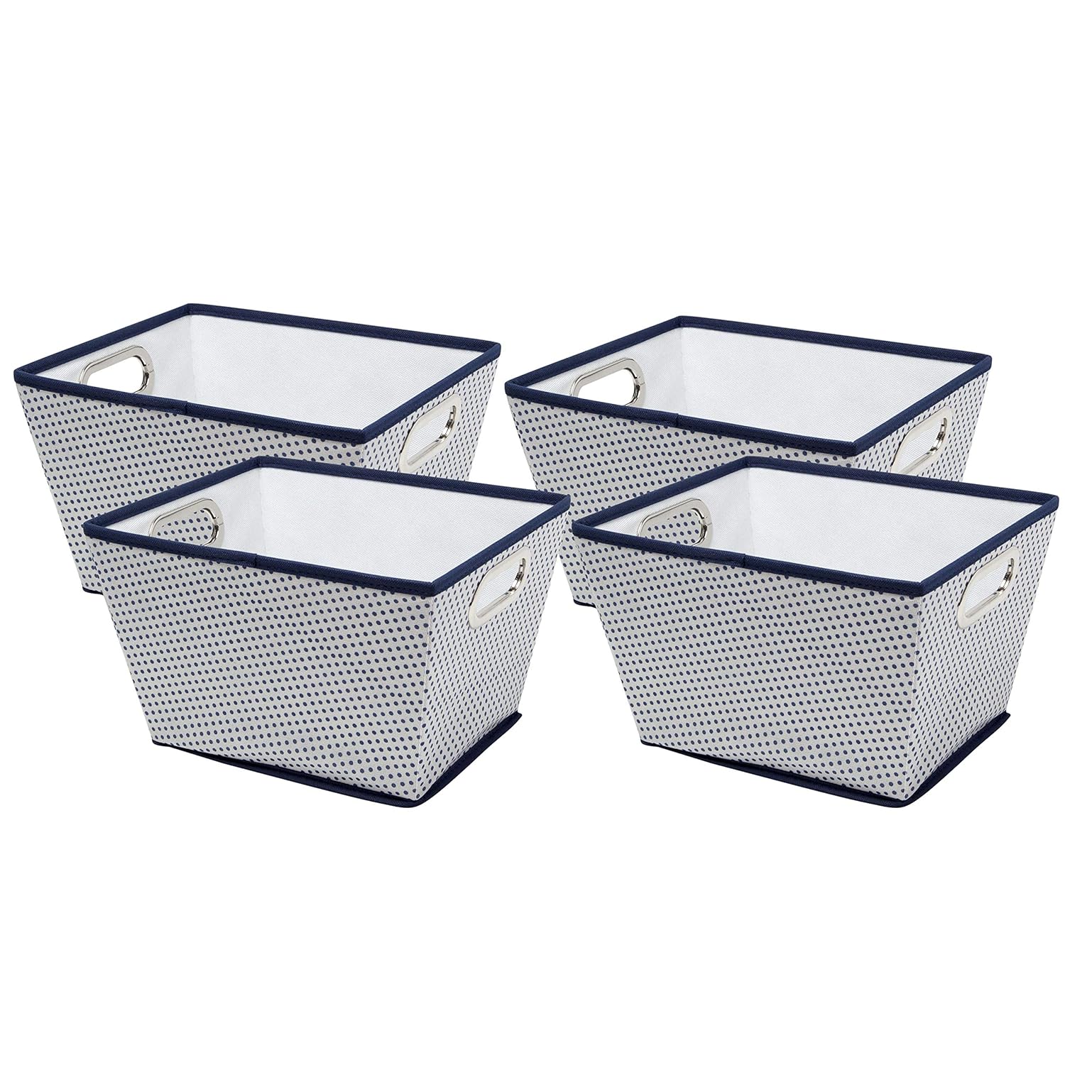 Delta Children 4 Piece Rectangle Storage Bins, Navy