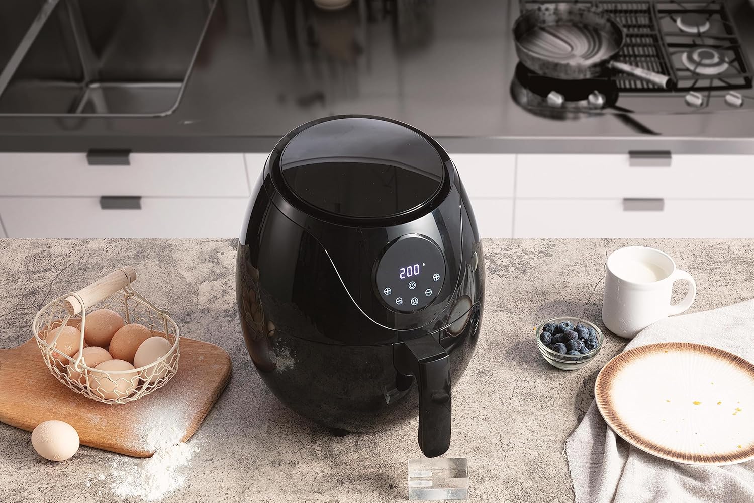 Linsar Friggitrice ad aria calda 3 in 1 XL Airfryer, da 3 l, con display digitale e 6 programmi di cottura (versione in lingua italiana non garantita) Linsar Friggitrice ad aria calda 3 in 1 XL Airfryer, da 3 l, con display digitale e 6 programmi di cottura (versione in lingua italiana non garantita)