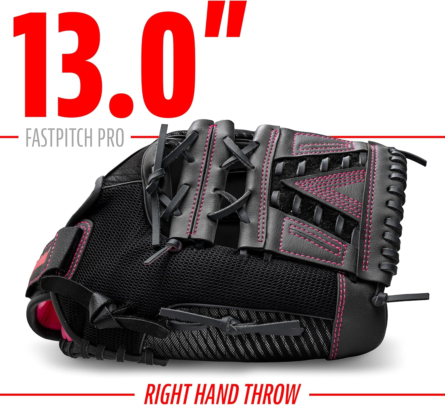 Guanto Da Baseball In Pelle PU - 11.5 Pollici Per Mano Sinistra - Per Bambini E Adulti - Colore Rosso