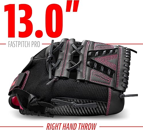 Miniatura 3 de Franklin Sports - Guantes de softball de la serie profesional Fastpitch, mano derecha o izquierda, tallas para adultos y jóvenes de 11, 11.5, 12,