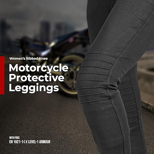 Miniatura 4 de GREAT BIKERS GEAR - Leggings de motocicleta para mujer, pantalones de protección para motocicleta, con protección Ce gratis blindado
