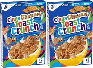 Cinnagraham Toast Crunch Breakfast Cereal, Whole Grain, 12 oz (Pack of 2)