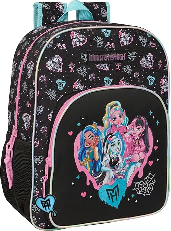 MONSTER HIGH   Children's School Backpack, Children's Backpack, Adaptable to Trolley, Ideal for School Ages, Comfortable and Versatile, Quality and Resistance, 33 x 14 x 42 cm
