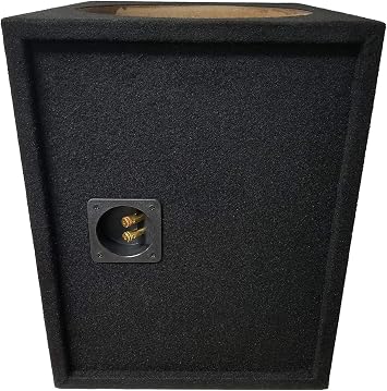 Bass Rockers 12 inch Car Single Subwoofer Ported Sub Enclosure w/Spring Terminal Black Carpet