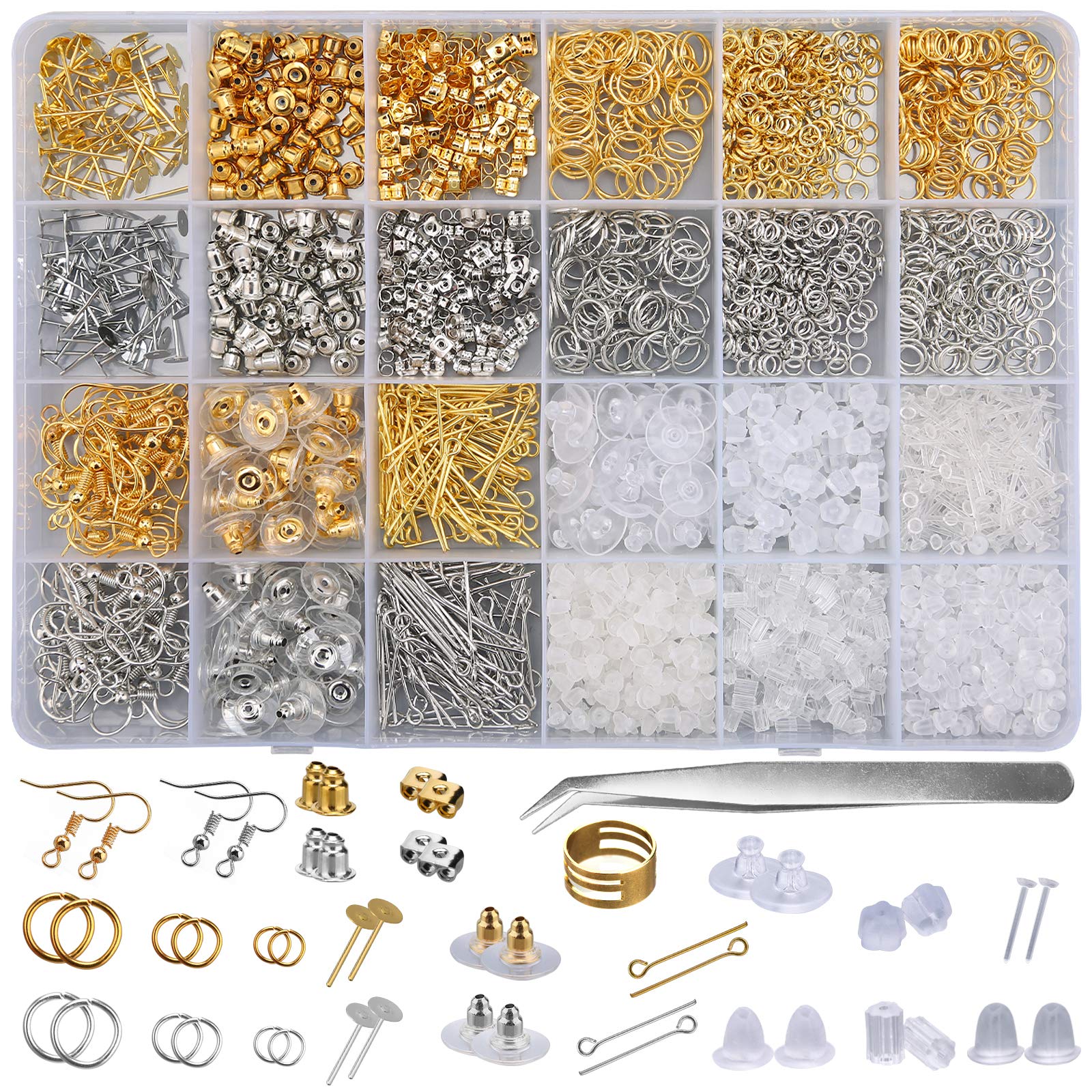AIEX2374 Pieces Earring Making Supplies Kit for Jewellery Making and Earring Making DIY