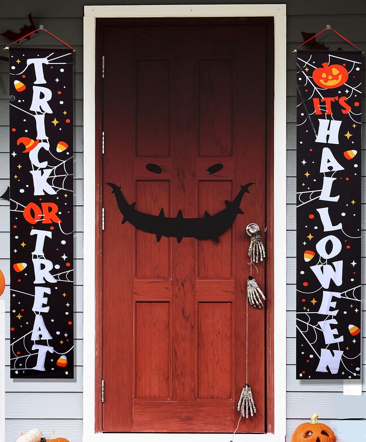 Halloween Hocus Pocus Hanging Banner Sign Decorations for Trick or Treat Parties, Indoor Outdoor Decor, Front Door Porch Hanger.