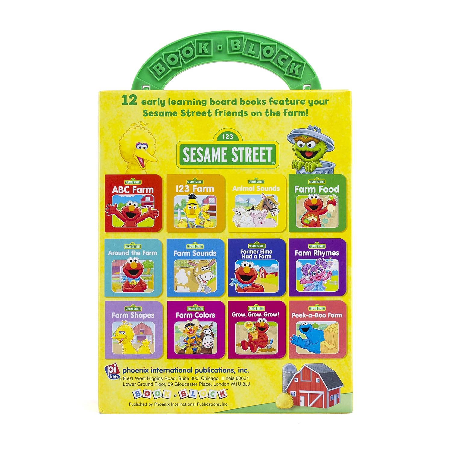 Sesame Street - On The Farm My First Library Board Book Block 12-Book Set - PI Kids