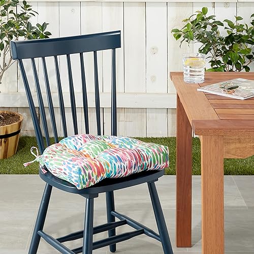 Miniatura 10 de Pillow Perfect Outdoor  Indoor Make It Rain Zinnia - Cojín reversible para silla (juego de 2), azul 16 x 15.5 x 4