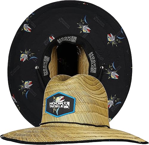 Hook & Tackle Salvavidas de atún Ajuste elástico de pesca Sombrero de paja