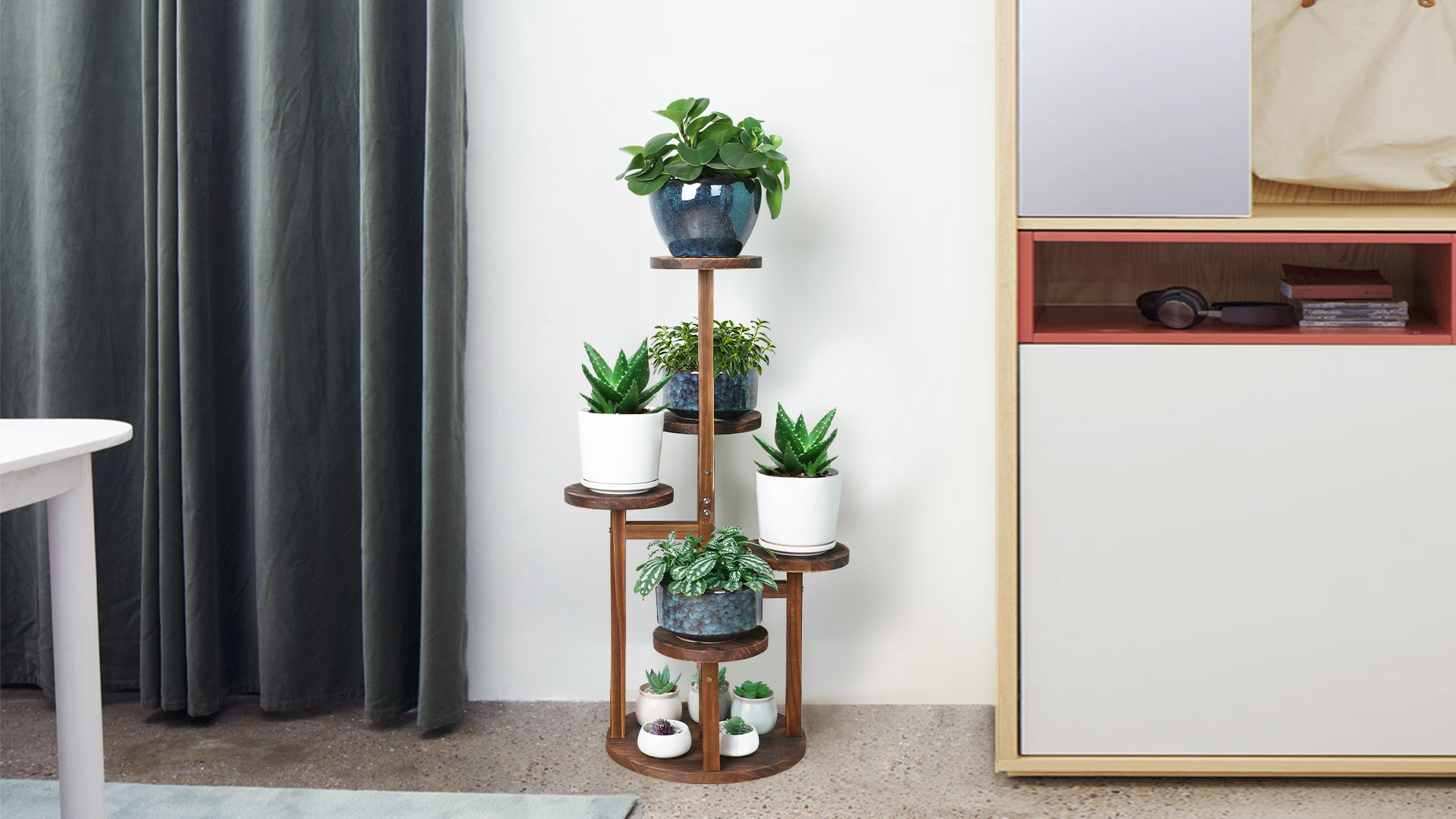 Amazon.com : Jotboom 5 Tier Plant Stand Indoor, Tall Wood Corner