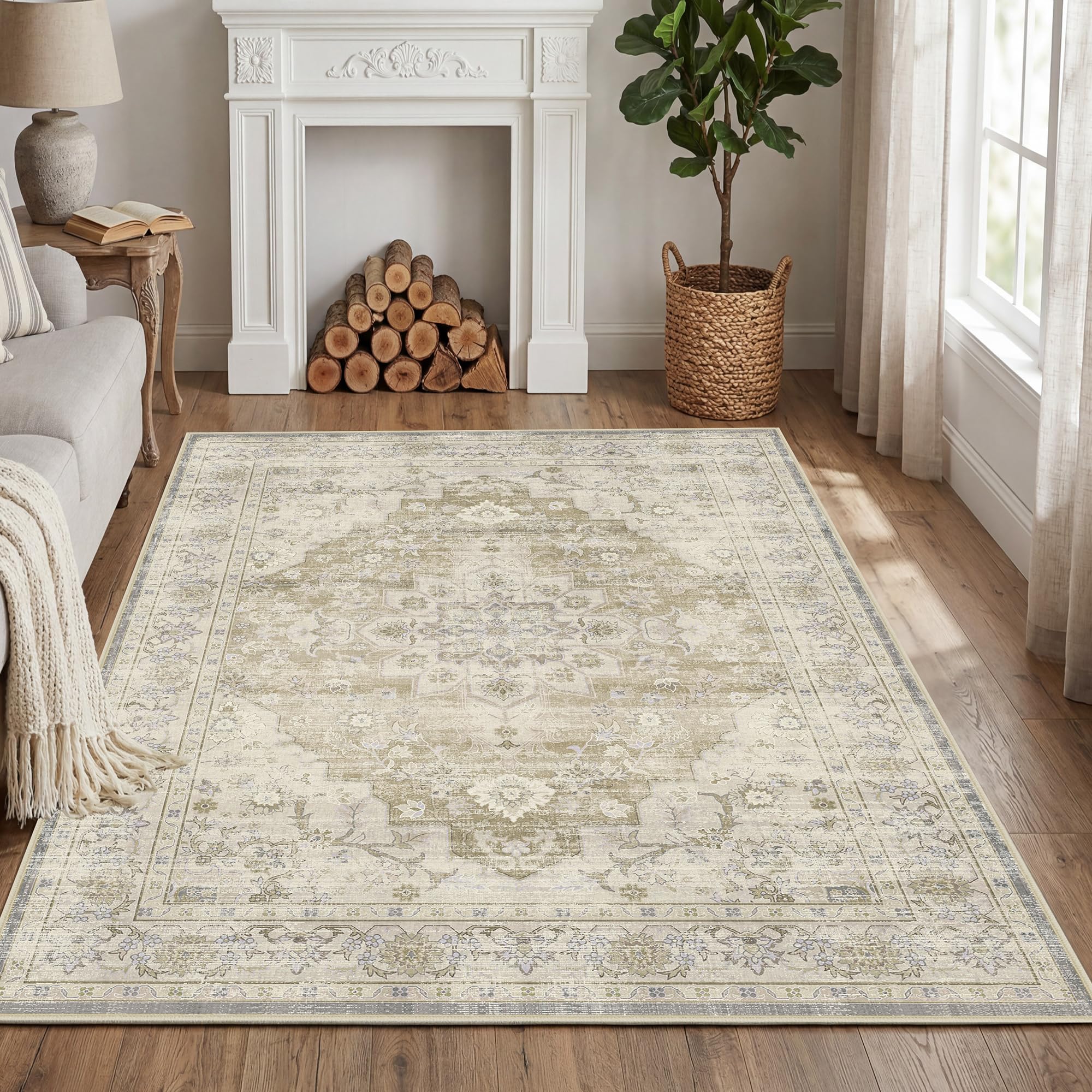 Autsel Rugs for Living Room Bedroom 150x210cm, Large Machine Washable Rugs — image 1