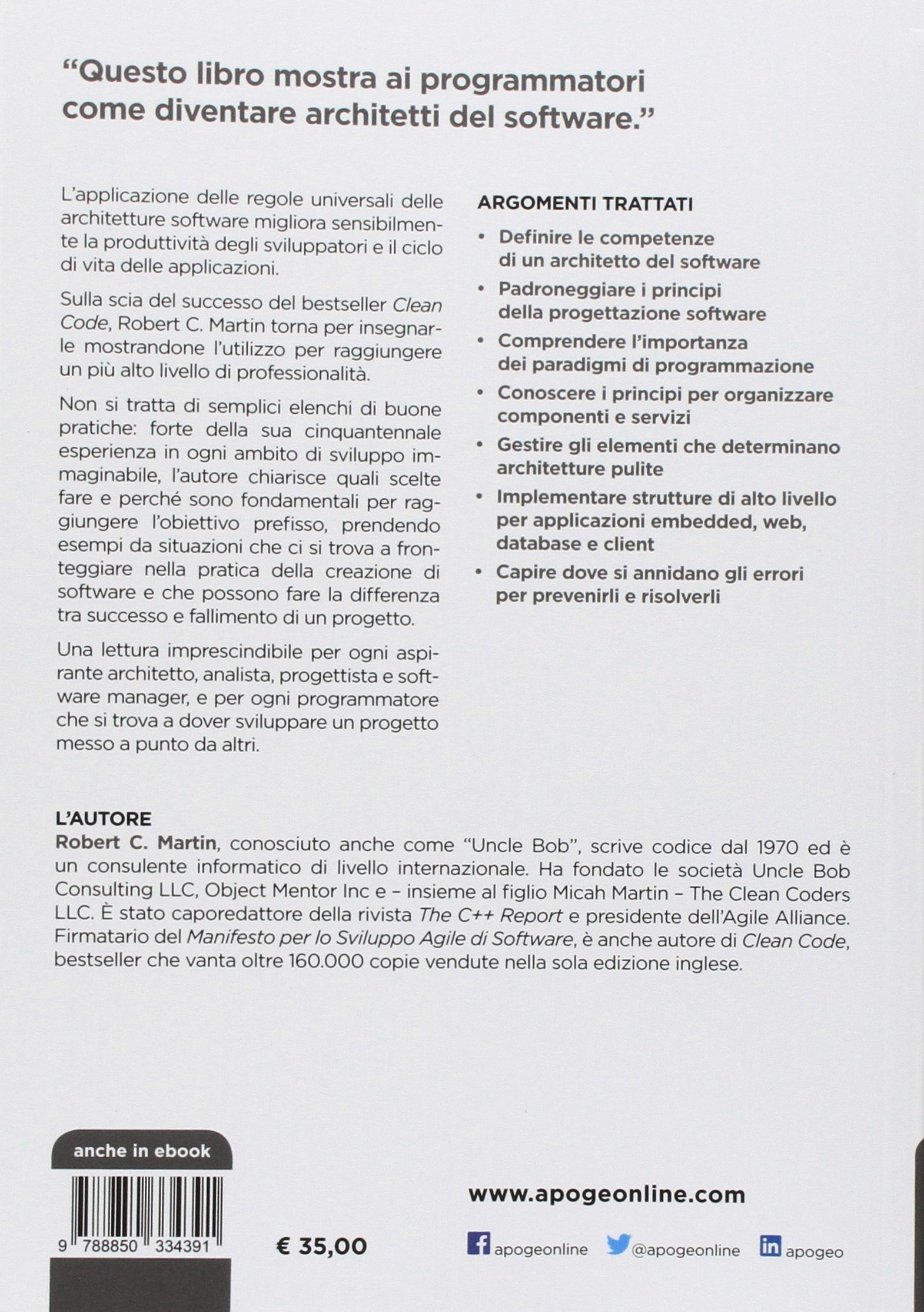 Clean architecture. Guida per diventare abili progettisti di architetture software